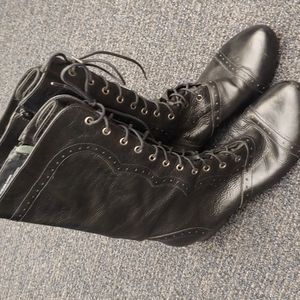 J. Jill Black Lace-Up Heeled Boots